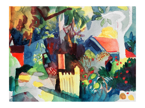 Kunstdruck August Macke Landschaft 60x80cm AM 46 | Yourdecoration.de