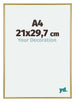 Annecy Kunststoff Bilderrahmen 21x29 7cm A4 Gold Vorne Messe | Yourdecoration.de