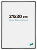 Annecy Kunststoff Bilderrahmen 21x30cm Schwarz Matt Vorne Messe | Yourdecoration.de
