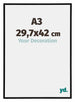 Annecy Kunststoff Bilderrahmen 29 7x42cm A3 Schwarz Hochglanz Messe | Yourdecoration.de