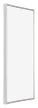 Annecy Kunststoff Bilderrahmen 40x70cm Silber Vorne Schuin | Yourdecoration.de