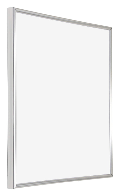 Annecy Kunststoff Bilderrahmen 45x45cm Silber Vorne Schuin | Yourdecoration.de