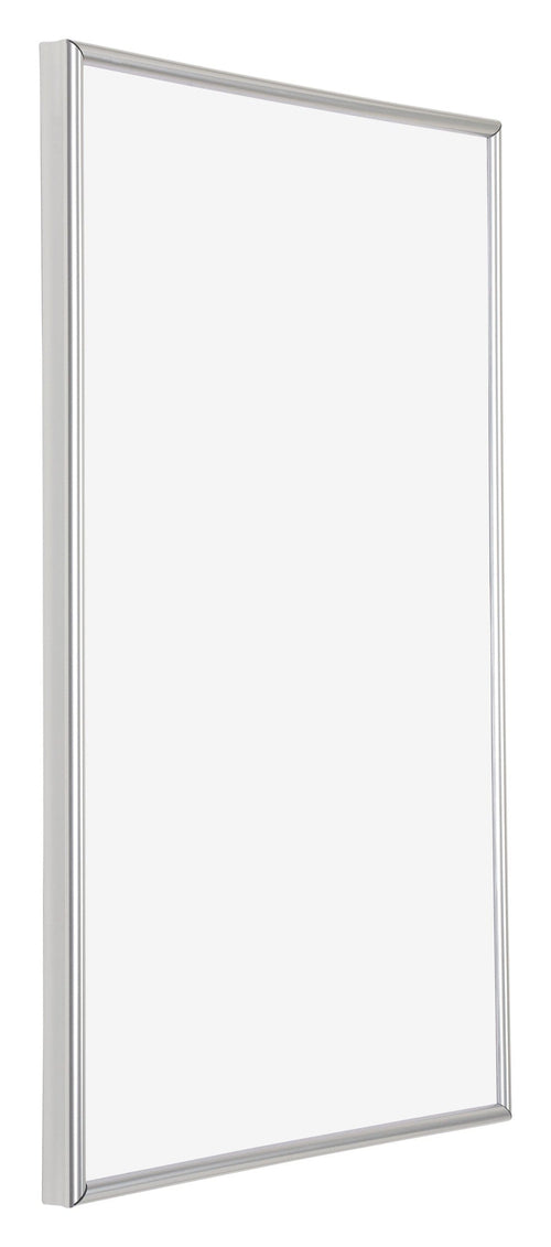 Annecy Kunststoff Bilderrahmen 60x85cm Silber Vorne Schrag | Yourdecoration.de