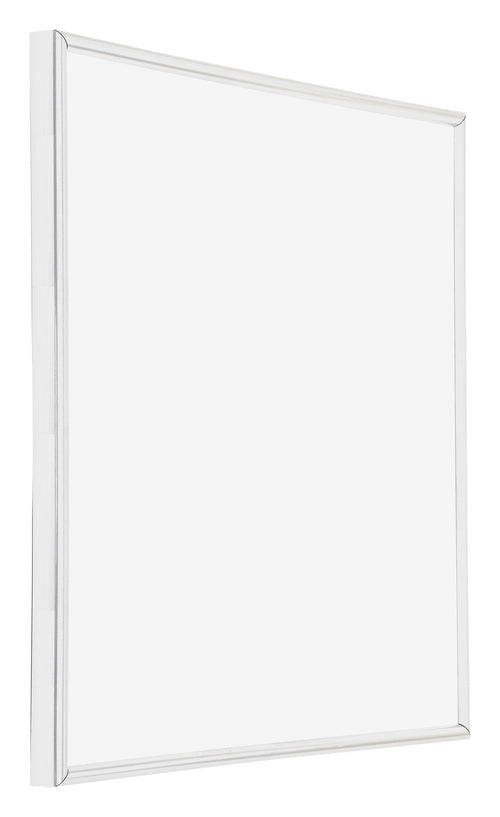 Annecy Kunststoff Bilderrahmen 70x70cm Weiss Hochglanz Vorne Schuin | Yourdecoration.de
