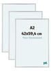 Aurora Aluminium Bilderrahmen 42x59-4cm A2 3 Stuck Silber Matt Vorne Messe | Yourdecoration.de