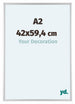 Aurora Aluminium Bilderrahmen 42x59-4cm A2 Silber Matt Vorne Messe | Yourdecoration.de