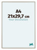 Austin Aluminium Bilderrahmen 21x29 7cm A4 Champagner Vorne Messe | Yourdecoration.de