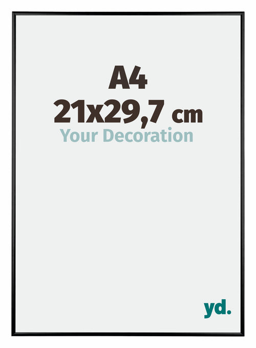 Austin Aluminium Bilderrahmen 21x29 7cm A4 Schwarz Hochglanz Vorne Messe | Yourdecoration.de