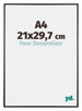 Austin Aluminium Bilderrahmen 21x29 7cm A4 Schwarz Hochglanz Vorne Messe | Yourdecoration.de