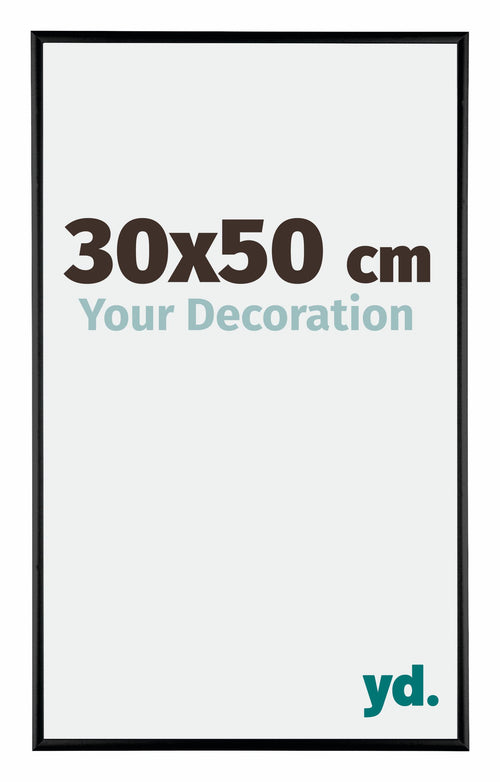 Austin Aluminium Bilderrahmen 30x50cm Schwarz Hochglanz Vorne Messe | Yourdecoration.de