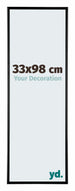 Austin Aluminium Bilderrahmen 33x98cm Schwarz Hochglanz Vorne Messe | Yourdecoration.de