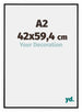 Austin Aluminium Bilderrahmen 42x59 4cm A2 Schwarz Matt Vorne Messe | Yourdecoration.de