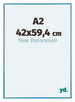 Austin Aluminium Bilderrahmen 42x59 4cm A2 Stahl Blau Vorne Messe | Yourdecoration.de