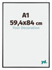 Austin Aluminium Bilderrahmen 59 4x84cm A1 Schwarz Hochglanz Vorne Messe | Yourdecoration.de