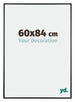Austin Aluminium Bilderrahmen 60x84cm Schwarz Hochglanz Vorne Messe | Yourdecoration.de