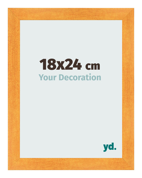 Bilderrahmen 18x24cm Orange MDF Pisa Vorne Messe | Yourdecoration.de