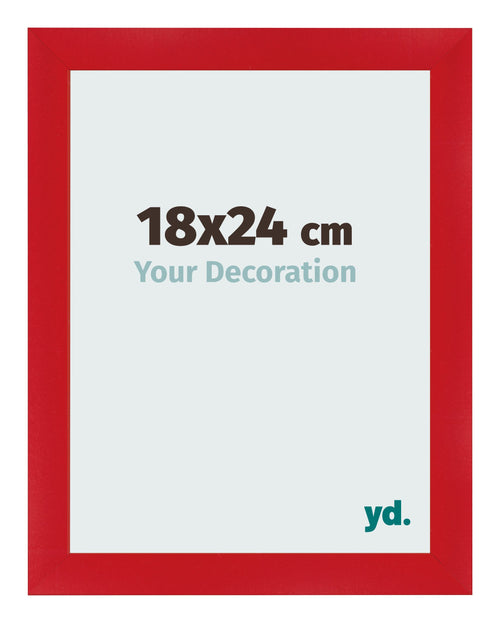 Bilderrahmen 18x24cm Rot MDF Pisa Vorne Messe | Yourdecoration.de