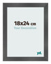 Bilderrahmen 18x24cm Schwarz Silber Poliert MDF Pisa Vorne Messe | Yourdecoration.de