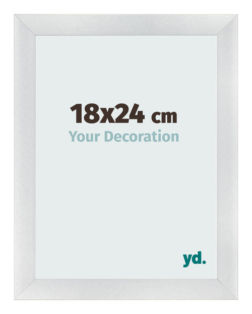 Bilderrahmen 18x24cm Silber Schwarz Gewischt MDF Pisa Vorne Messe | Yourdecoration.de