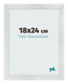 Bilderrahmen 18x24cm Silber Schwarz Gewischt MDF Pisa Vorne Messe | Yourdecoration.de