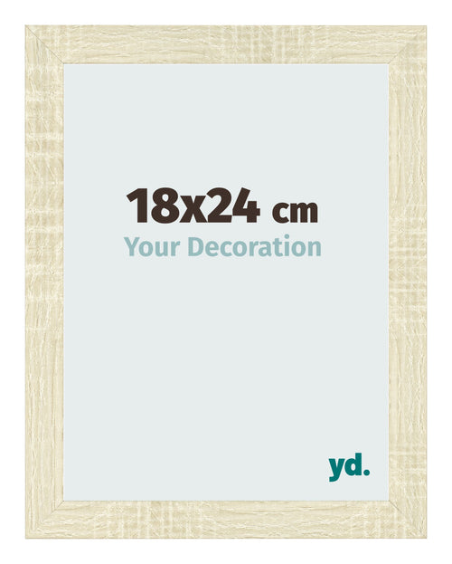 Bilderrahmen 18x24cm Sonoma Eiche MDF Pisa Vorne Messe | Yourdecoration.de