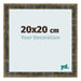 Bilderrahmen 20x20cm Blau Gold Meliert MDF Pisa Vorne Messe | Yourdecoration.de