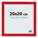 Bilderrahmen 20x20cm Rot MDF Pisa Vorne Messe | Yourdecoration.de