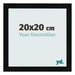 Bilderrahmen 20x20cm Schwarz Silber Poliert MDF Pisa Vorne Messe | Yourdecoration.de