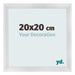 Bilderrahmen 20x20cm Silber Schwarz Gewischt MDF Pisa Vorne Messe | Yourdecoration.de