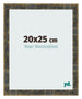 Bilderrahmen 20x25cm Blau Gold Meliert MDF Pisa Vorne Messe | Yourdecoration.de