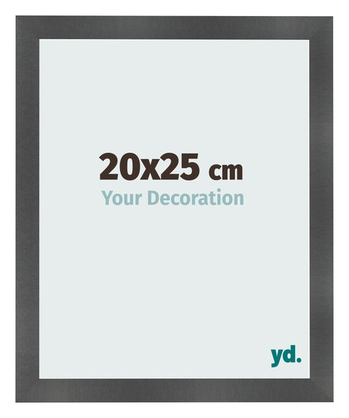 Bilderrahmen 20x25cm Schwarz Silber Poliert MDF Pisa Vorne Messe | Yourdecoration.de