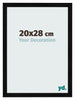 Bilderrahmen 20x28cm Schwarz Silber Poliert MDF Pisa Vorne Messe | Yourdecoration.de