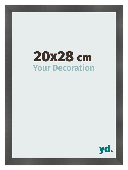 Bilderrahmen 20x28cm Schwarz Silber Poliert MDF Pisa Vorne Messe | Yourdecoration.de