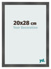 Bilderrahmen 20x28cm Schwarz Silber Poliert MDF Pisa Vorne Messe | Yourdecoration.de