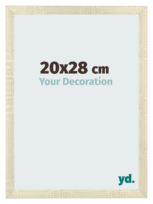Bilderrahmen 20x28cm Sonoma Eiche MDF Pisa Vorne Messe | Yourdecoration.de