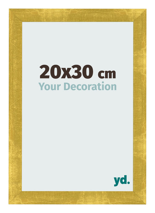 Bilderrahmen 20x30cm Gold Vintage MDF Pisa Vorne Messe | Yourdecoration.de