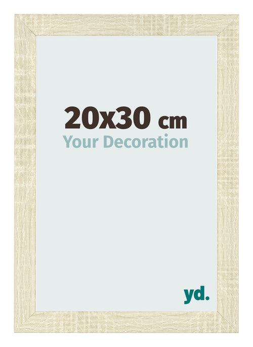 Bilderrahmen 20x30cm Sonoma Eiche MDF Pisa Vorne Messe | Yourdecoration.de