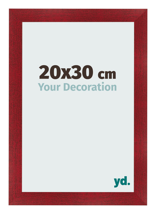 Bilderrahmen 20x30cm Weinrot Gewischt MDF Pisa Vorne Messe | Yourdecoration.de