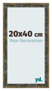 Bilderrahmen 20x40cm Blau Gold Meliert MDF Pisa Vorne Messe | Yourdecoration.de
