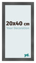Bilderrahmen 20x40cm Schwarz Silber Poliert MDF Pisa Vorne Messe | Yourdecoration.de