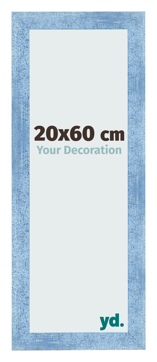 Bilderrahmen 20x60cm Hellblau Gewischt MDF Pisa Vorne Messe | Yourdecoration.de