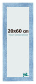 Bilderrahmen 20x60cm Hellblau Gewischt MDF Pisa Vorne Messe | Yourdecoration.de