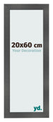 Bilderrahmen 20x60cm Schwarz Silber Poliert MDF Pisa Vorne Messe | Yourdecoration.de