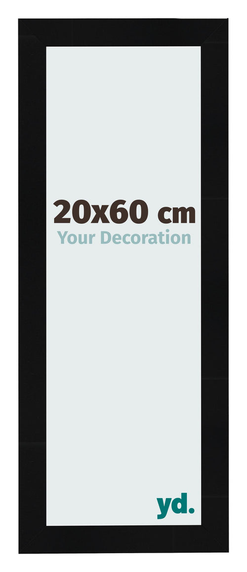 Bilderrahmen 20x60cm Schwarz Silber Poliert MDF Pisa Vorne Messe | Yourdecoration.de