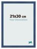 Bilderrahmen 21x30cm Dunkelblau Gewischt MDF Pisa Vorne Messe | Yourdecoration.de