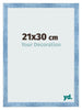 Bilderrahmen 21x30cm Hellblau Gewischt MDF Pisa Vorne Messe | Yourdecoration.de