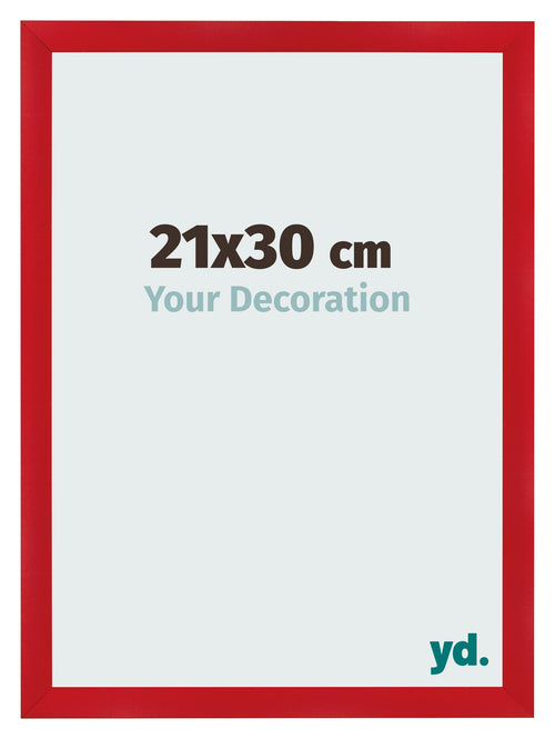 Bilderrahmen 21x30cm Rot MDF Pisa Vorne Messe | Yourdecoration.de