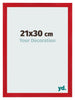 Bilderrahmen 21x30cm Rot MDF Pisa Vorne Messe | Yourdecoration.de