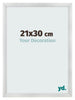 Bilderrahmen 21x30cm Silber Schwarz Gewischt MDF Pisa Vorne Messe | Yourdecoration.de