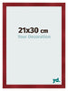 Bilderrahmen 21x30cm Weinrot Gewischt MDF Pisa Vorne Messe | Yourdecoration.de